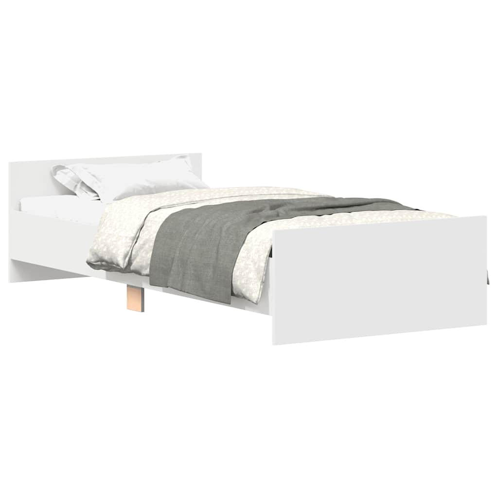 Okvir za krevet bijeli 90x200 cm konstruirano drvo