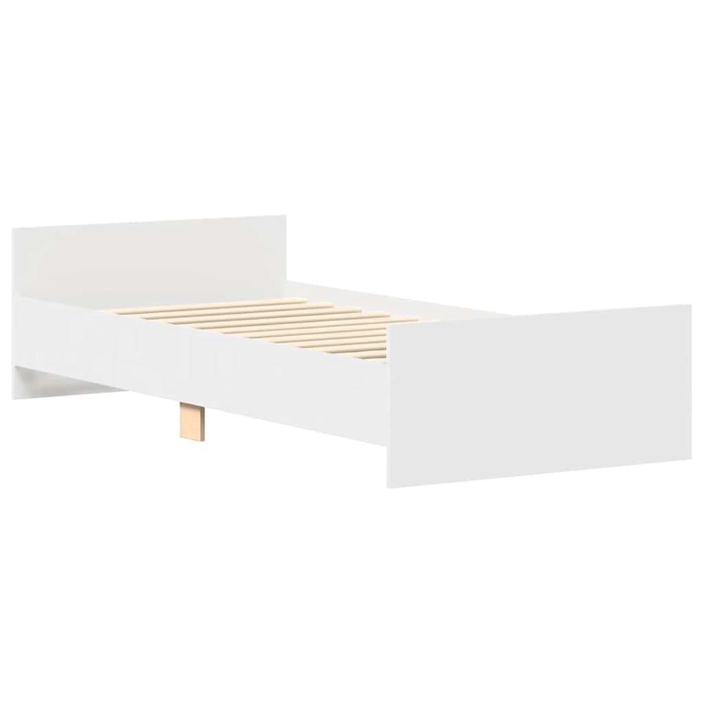 Okvir za krevet bijeli 90x200 cm konstruirano drvo
