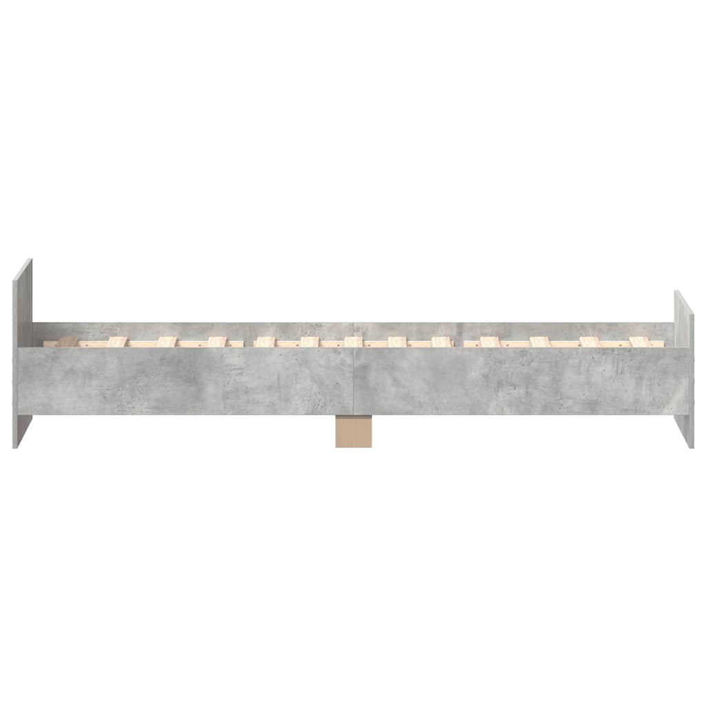 Okvir kreveta boja betona 90x200 cm od konstruiranog drva