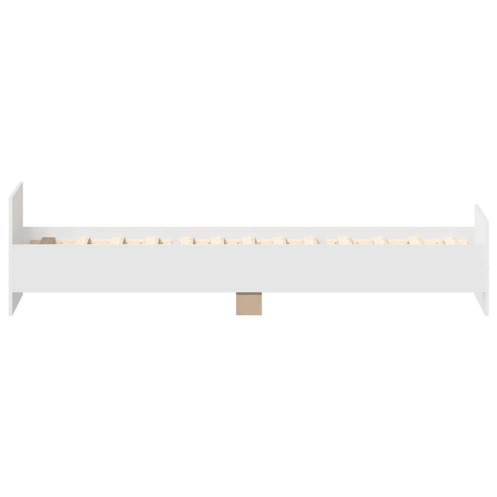 Okvir za krevet bijeli 120 x 200 cm konstruirano drvo