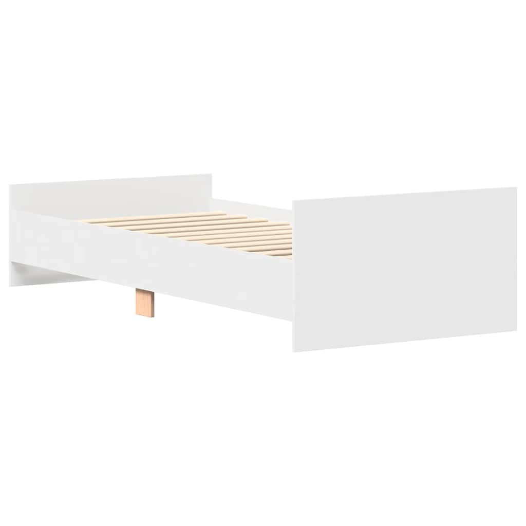 Okvir za krevet bijeli 120 x 200 cm konstruirano drvo