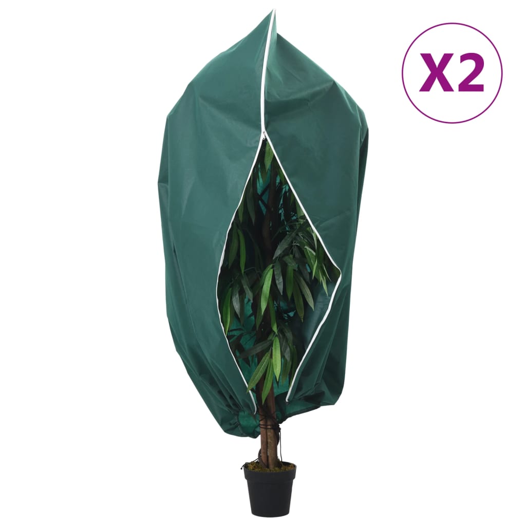 Navlake za biljke od flisa s patentom 2 kom 70 g/m² 1 x 1,55 m
