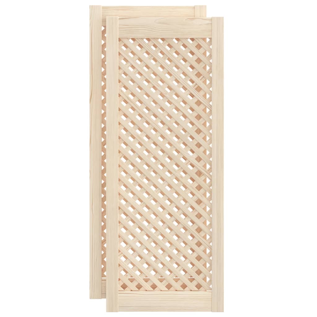 Vrata za ormarić rešetkasti dizajn 2 kom 39,5x99 cm borovina