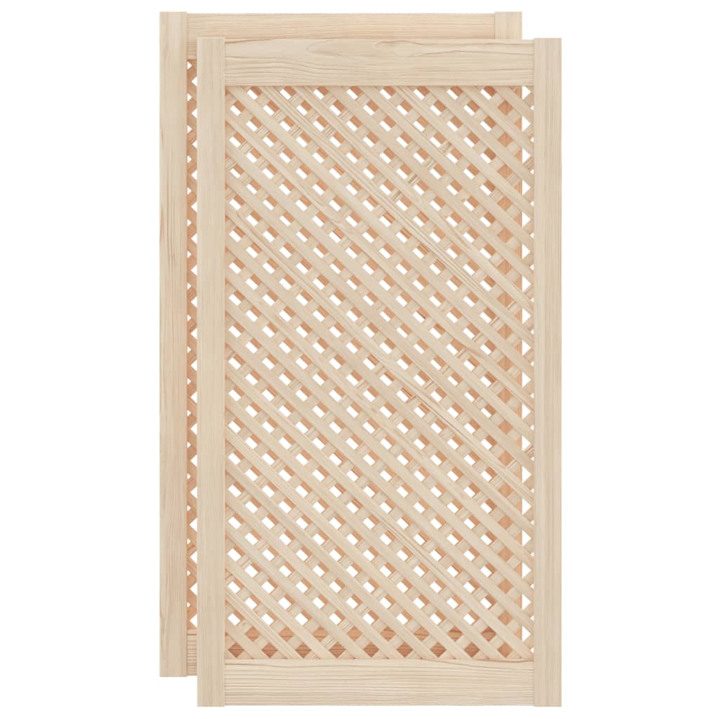 Vrata za ormarić rešetkasti dizajn 2 kom 49,5 x 99 cm borovina