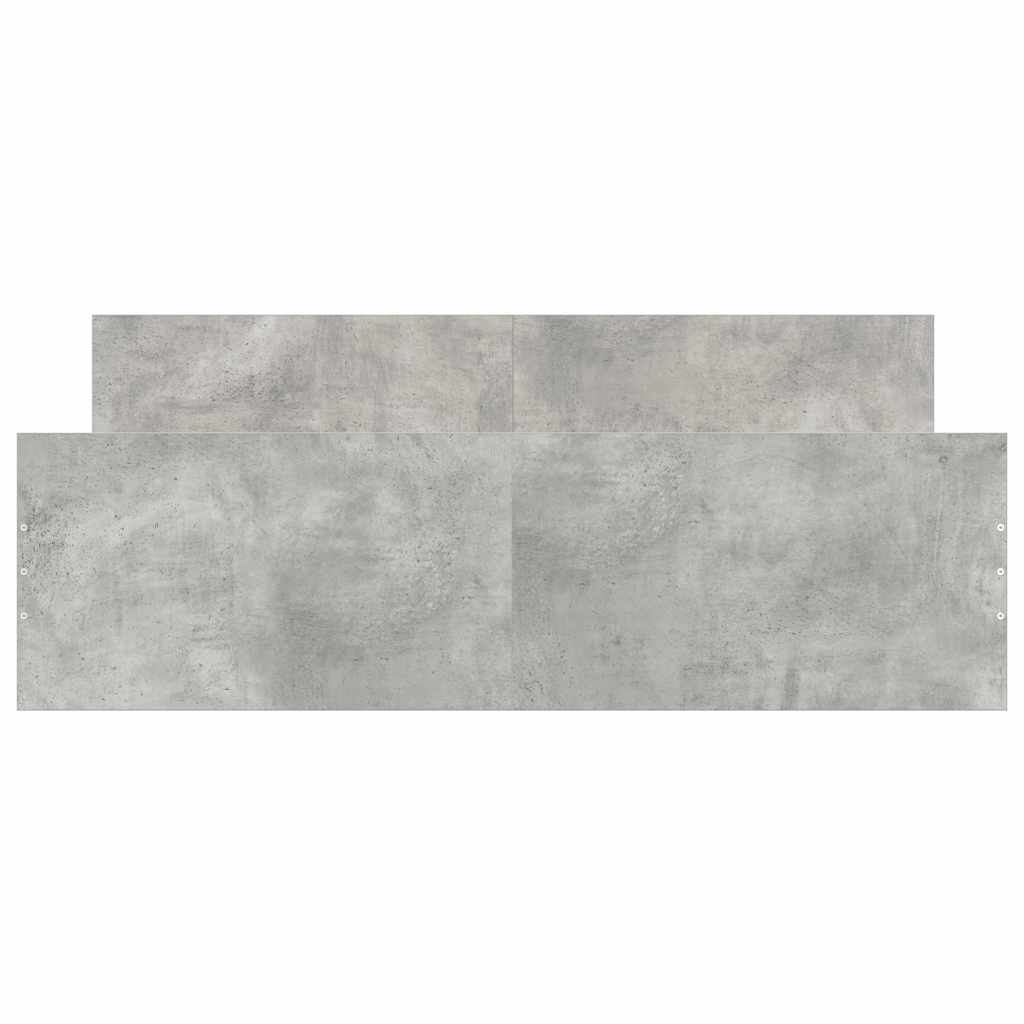 Okvir kreveta s uzglavljem i podnožjem boja betona 150x200 cm