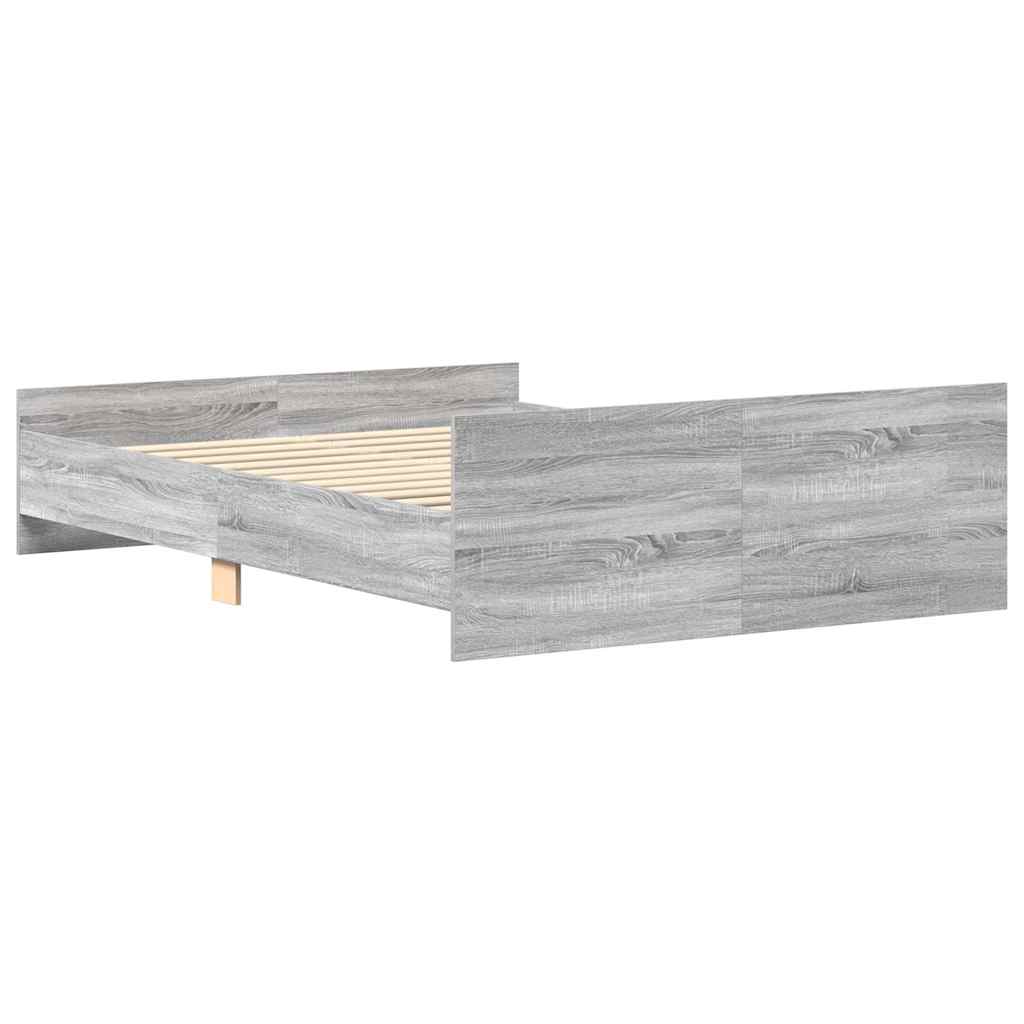 Okvir kreveta s uzglavljem i podnožjem boja hrasta 150x200 cm