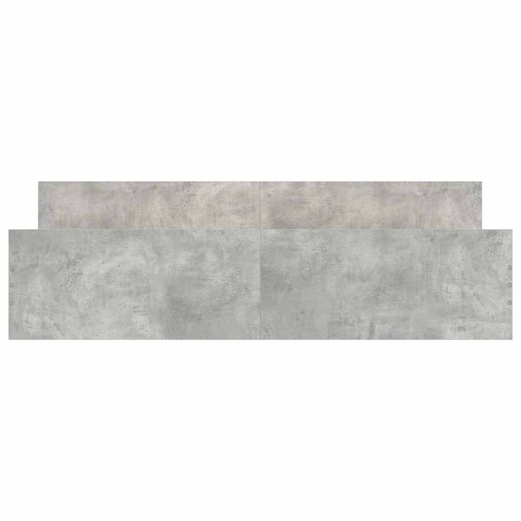 Okvir kreveta s uzglavljem i podnožjem boja betona 180 x 200 cm