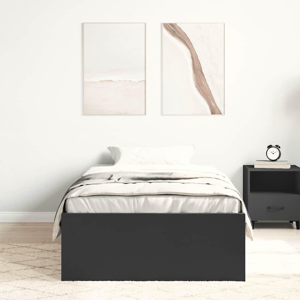 Okvir kreveta crni 90 x 200 cm
