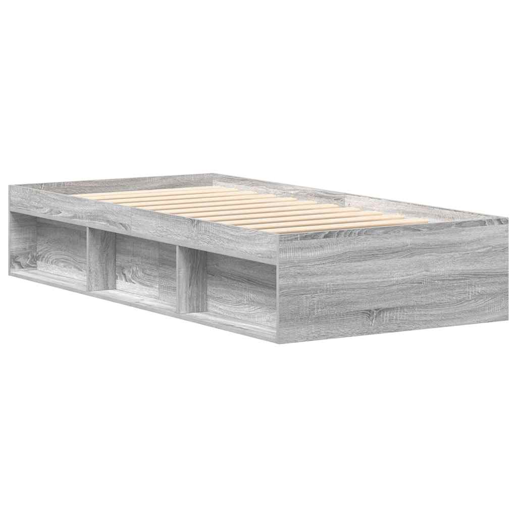 Okvir kreveta siva boja hrasta 90 x 200 cm