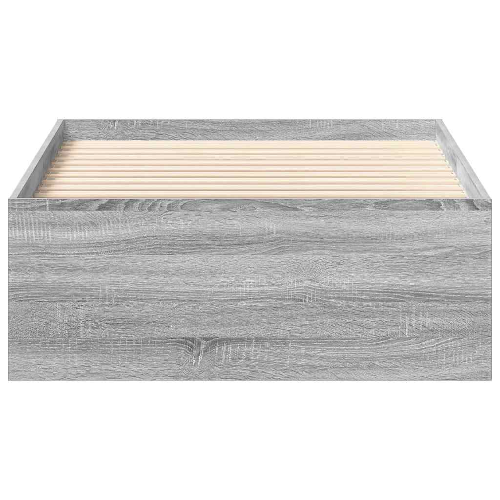Okvir kreveta siva boja hrasta 90 x 200 cm