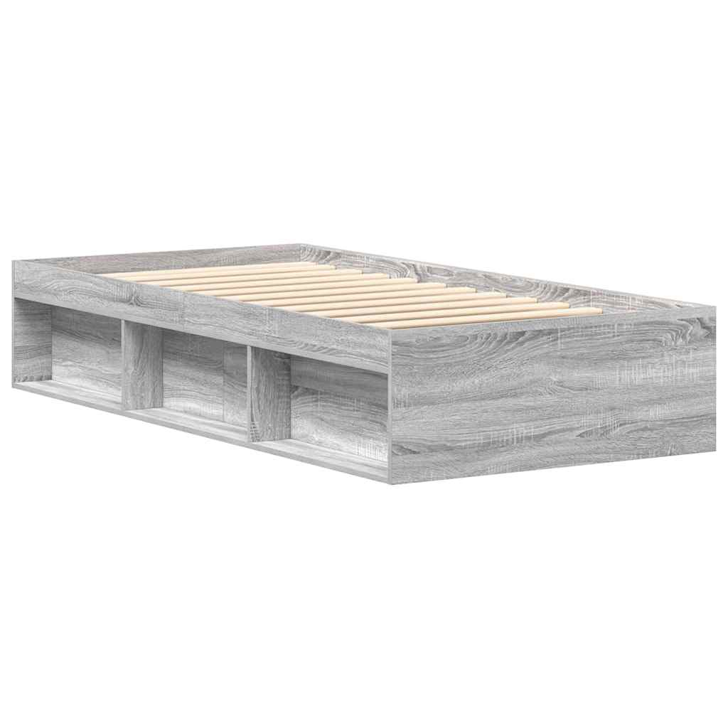 Okvir kreveta siva boja hrasta 90 x 200 cm