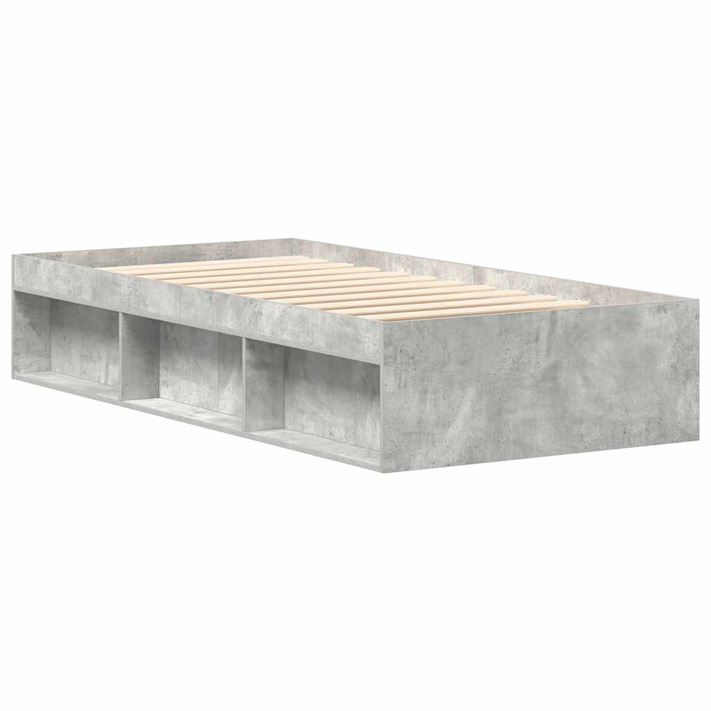Okvir kreveta siva boja betona 100 x 200 cm