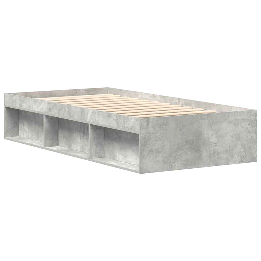 Okvir kreveta siva boja betona 100 x 200 cm