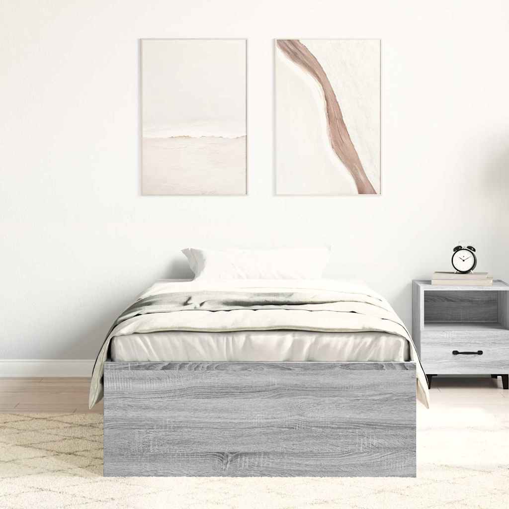 Okvir kreveta siva boja hrasta 100x200 cm