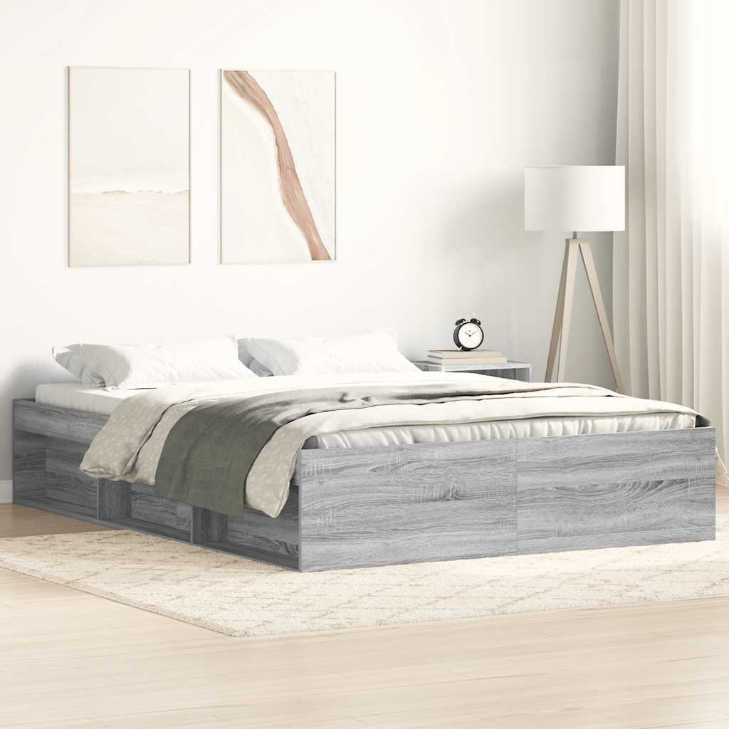 Okvir za krevet boja hrasta 150 x 200 cm veliki bračni