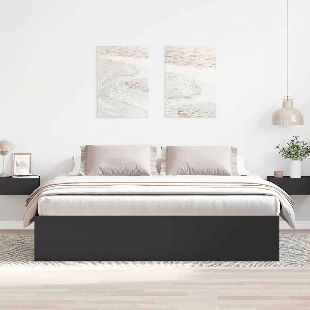Okvir za krevet crni 180 x 200 cm veliki bračni