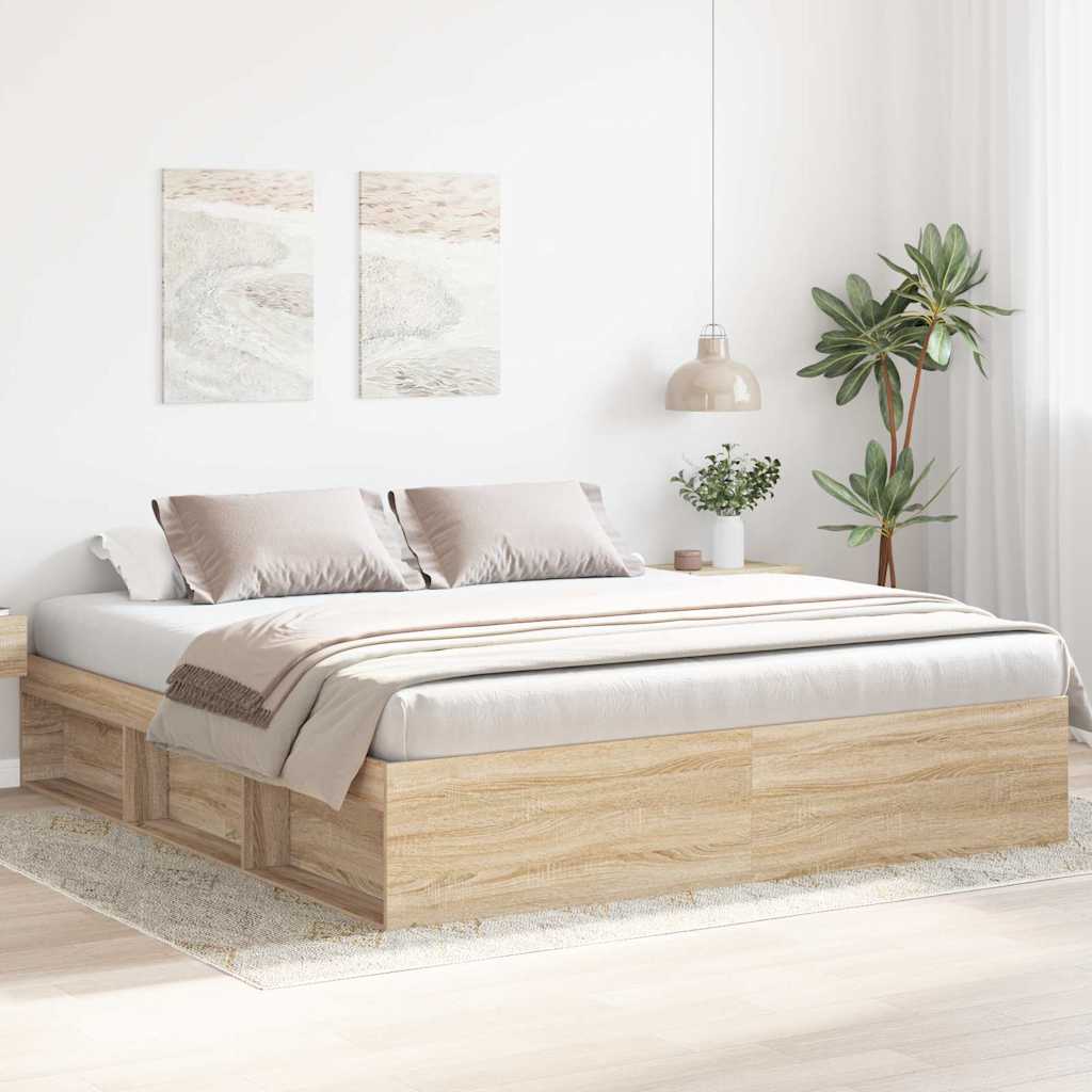 Okvir kreveta boja hrasta sonome 180 x 200 cm veliki bračni