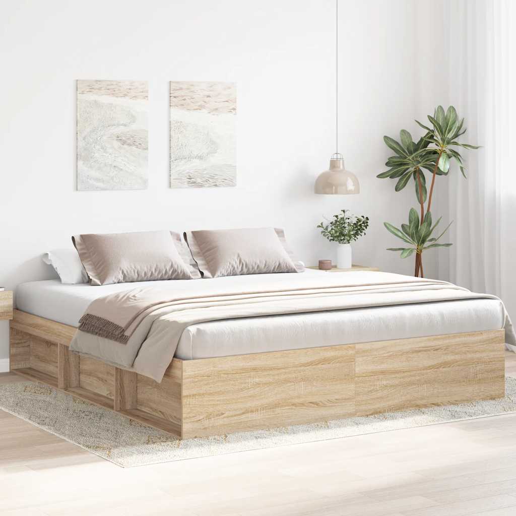 Okvir za krevet boja hrasta sonome 200x200 cm