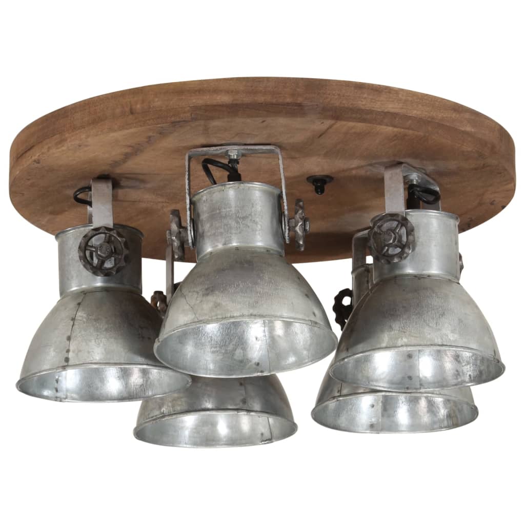 Stropna svjetiljka 25 W vintage srebrna 50 x 50 x 25 cm E27