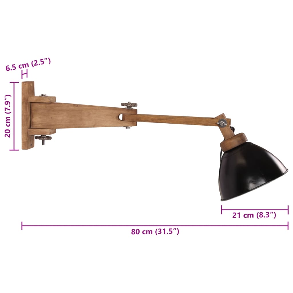Zidna svjetiljka 25 W crna E27