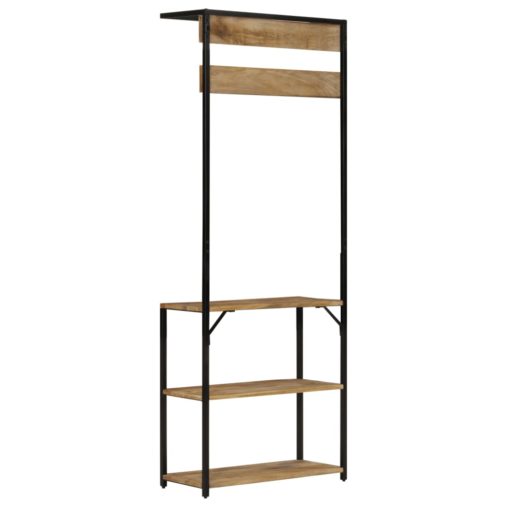 Stalak za kapute s prostorom za cipele 68x30x182 cm drvo manga