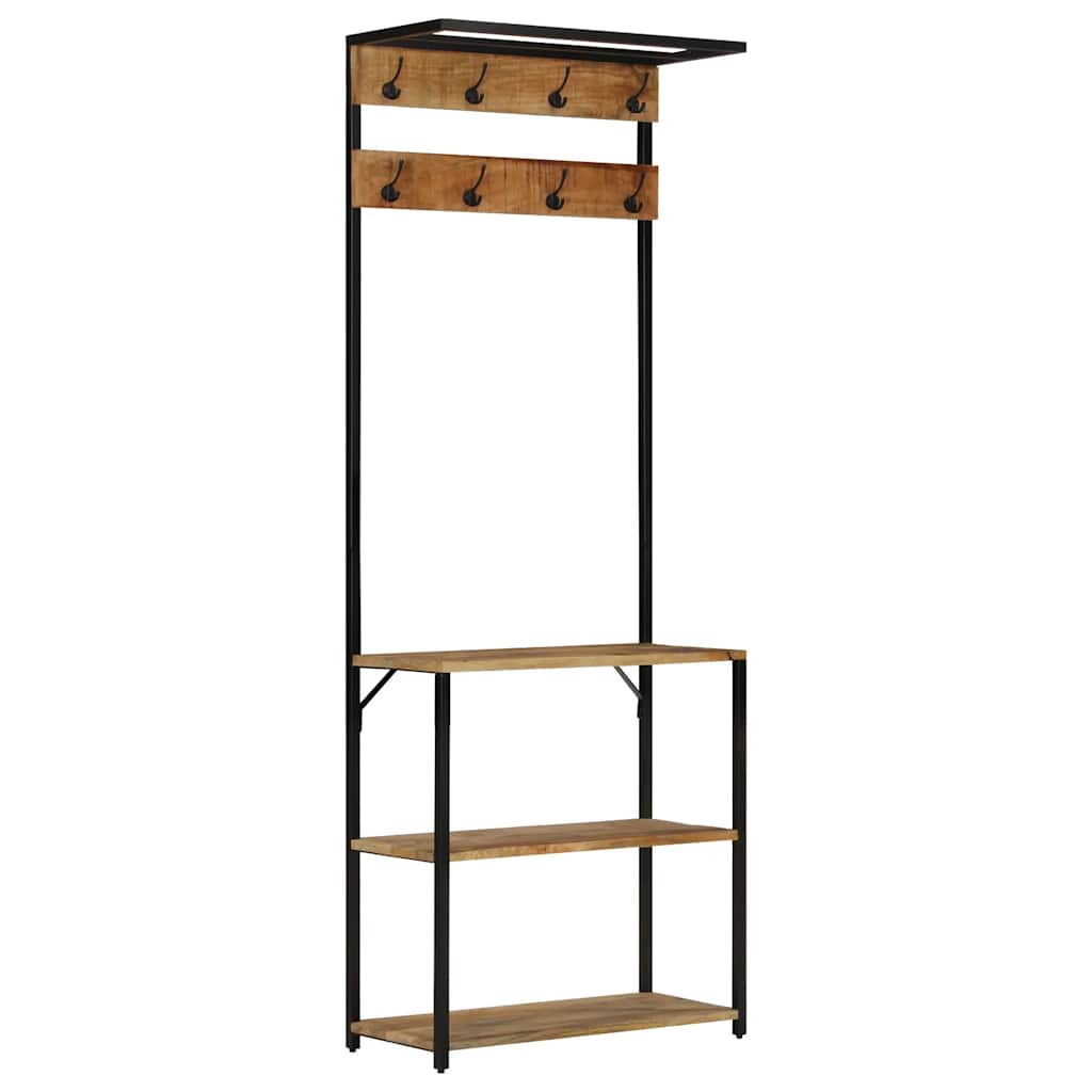 Stalak za kapute s prostorom za cipele 68x30x182 cm drvo manga