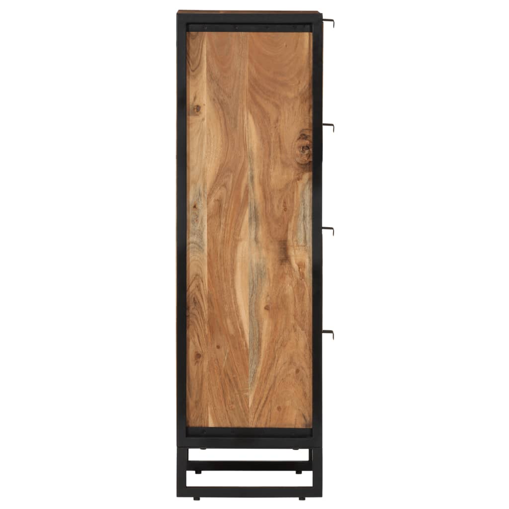 Kupaonski ormarić 40x30x100 cm masivno drvo bagrema i željezo