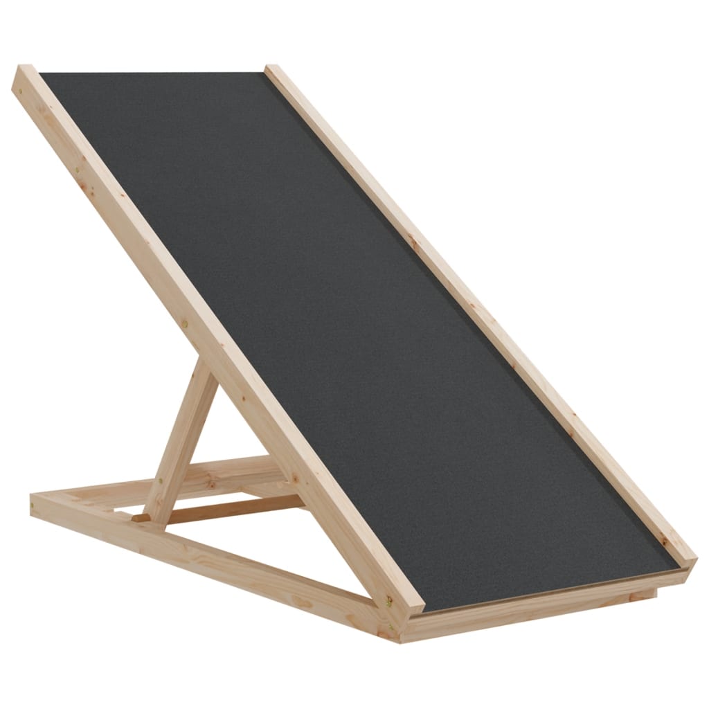 Rampa za pse siva 100 x 40 cm od masivne jelovine