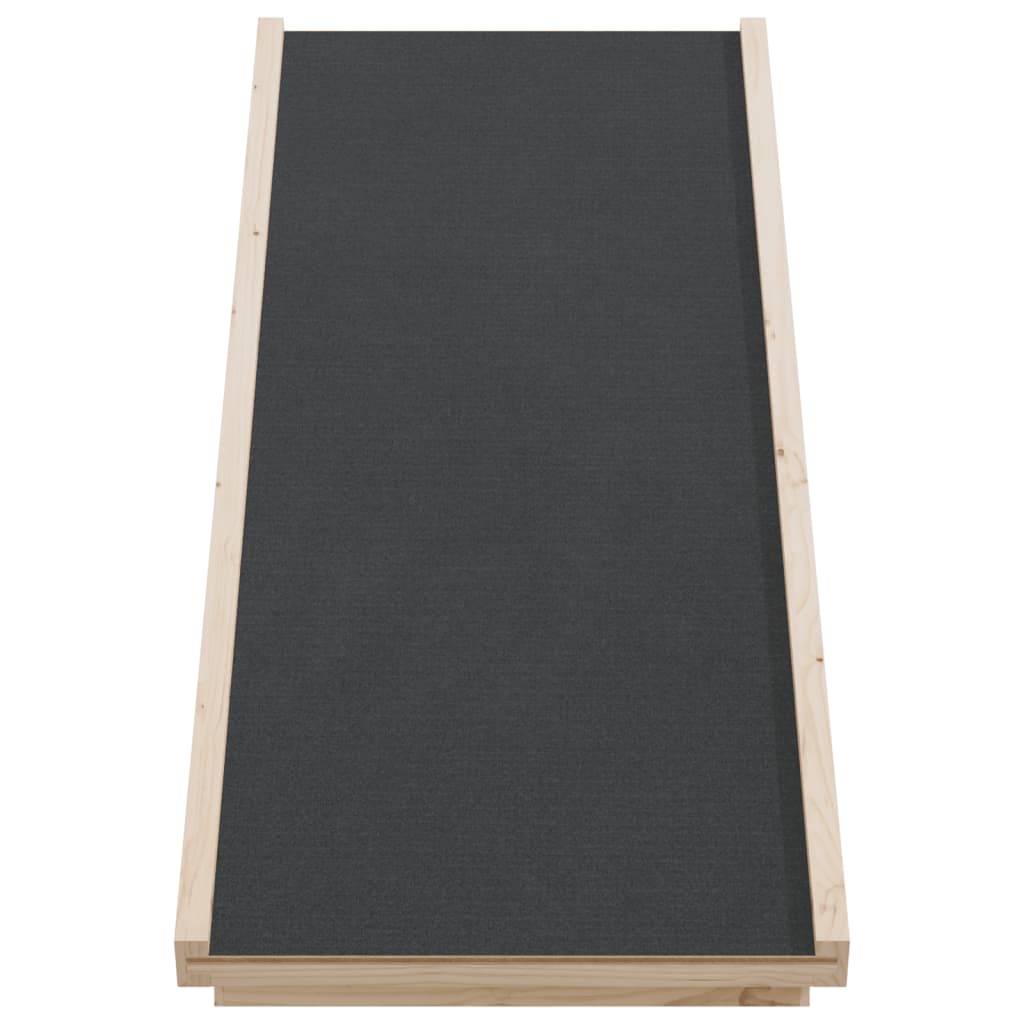 Rampa za pse siva 100 x 40 cm od masivne jelovine