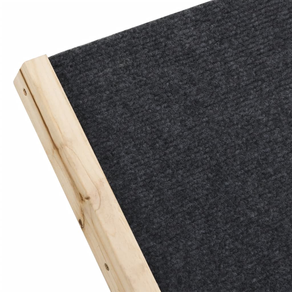 Rampa za pse siva 100 x 40 cm od masivne jelovine