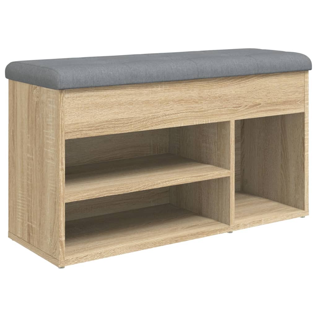 Klupa za cipele boja hrasta 82 x 32 x 45,5 cm konstruirano drvo