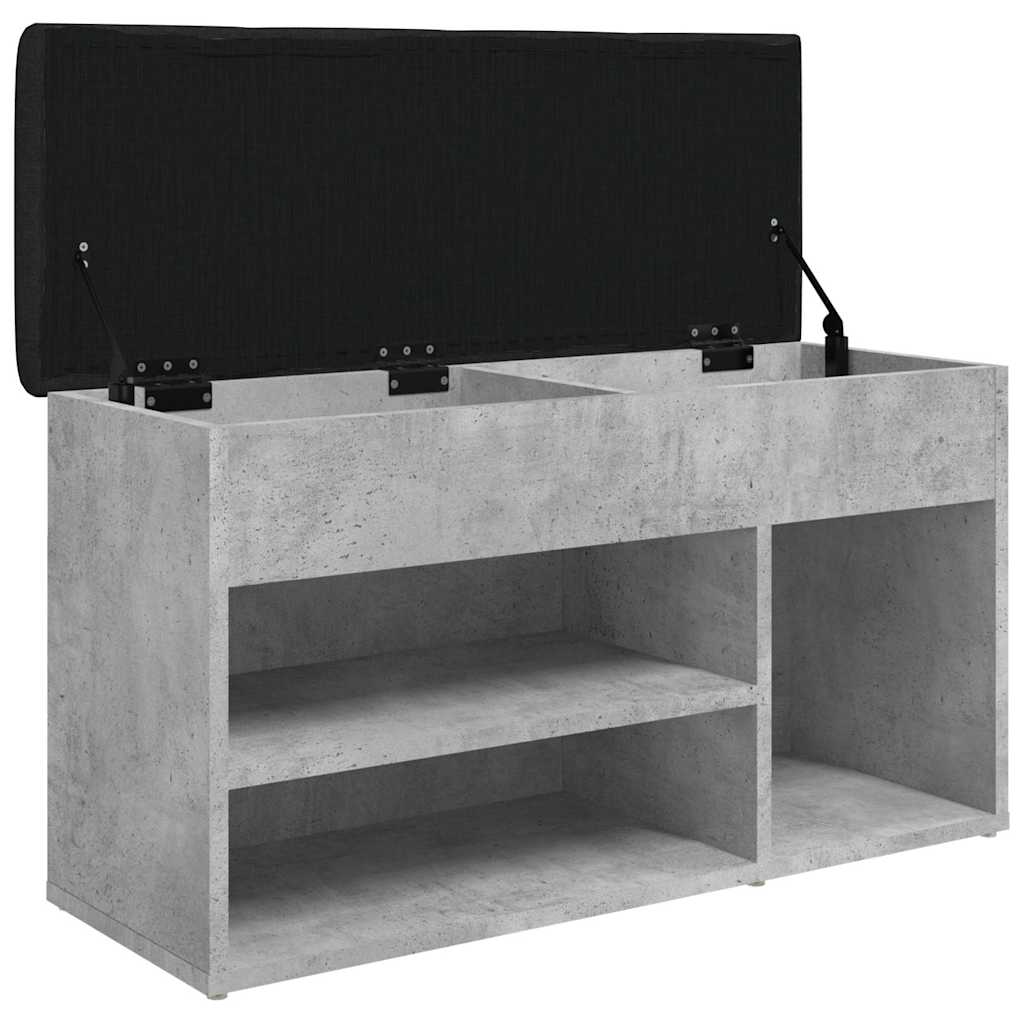 Klupa za cipele boja betona 82 x 32 x 45,5 cm konstruirano drvo