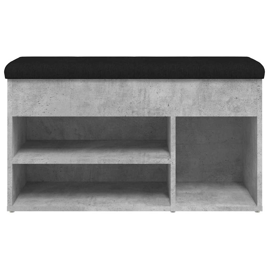 Klupa za cipele boja betona 82 x 32 x 45,5 cm konstruirano drvo