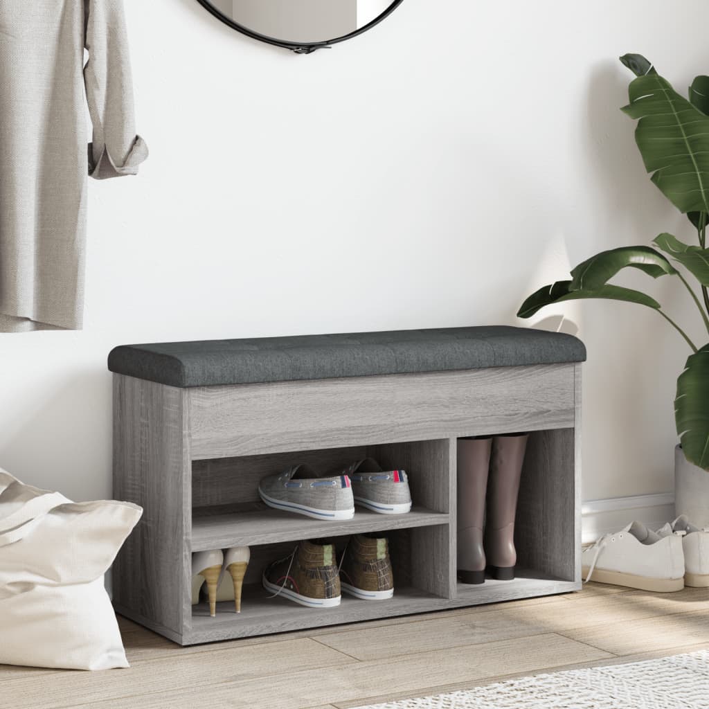 Klupa za cipele boja hrasta 82 x 32 x 45,5 cm konstruirano drvo