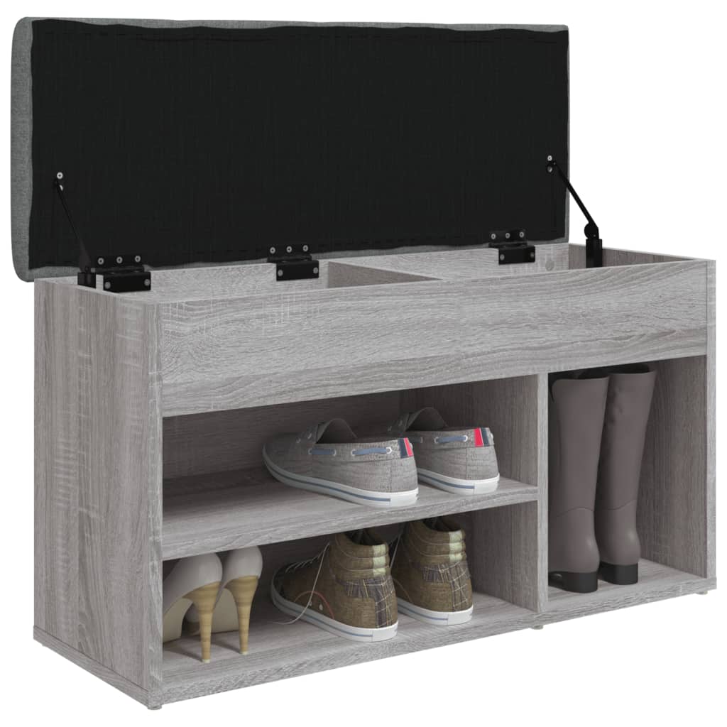 Klupa za cipele boja hrasta 82 x 32 x 45,5 cm konstruirano drvo