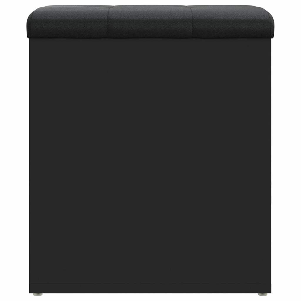 Klupa za pohranu crna 42 x 42 x 45 cm od konstruiranog drva