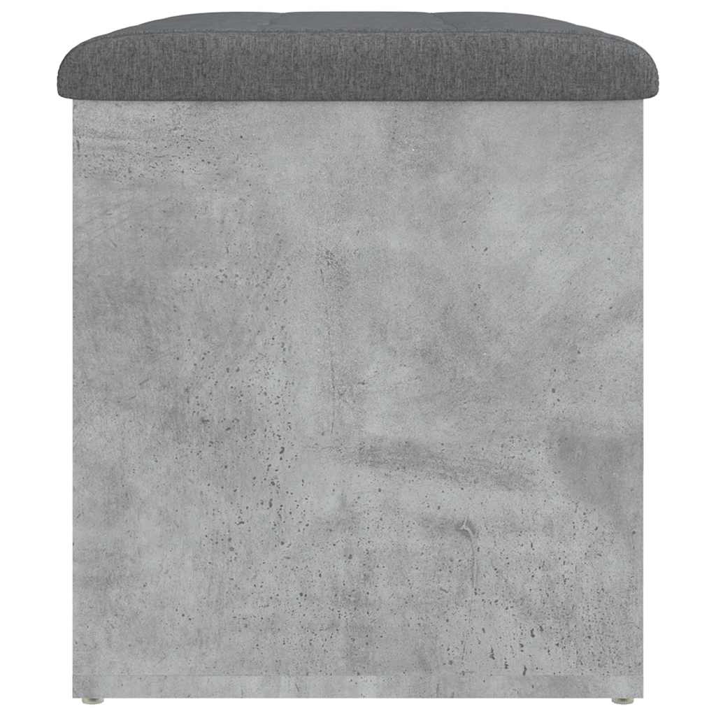 Klupa za pohranu siva boja betona 62x42x45 cm konstruirano drvo