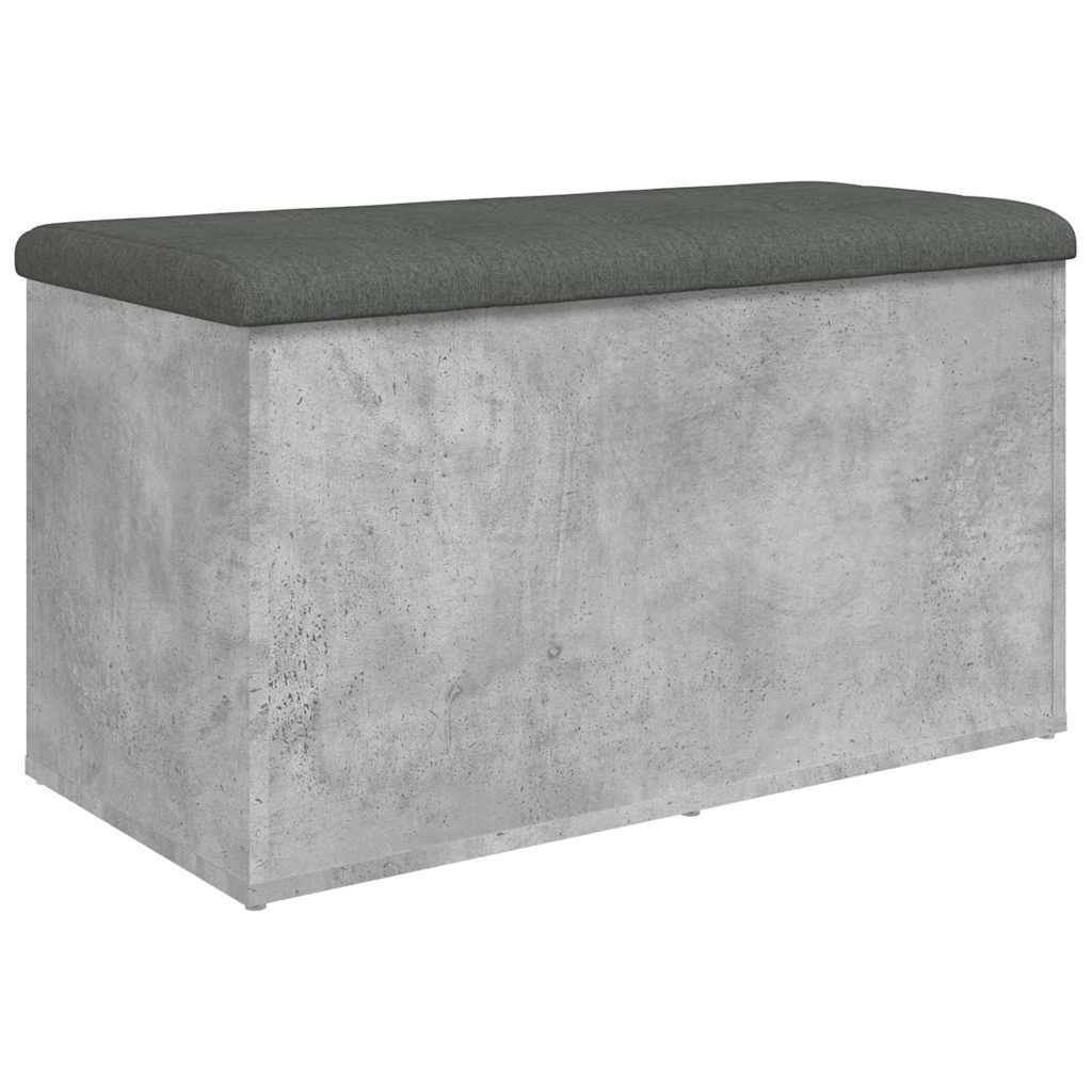 Klupa za pohranu siva boja betona 82x42x45 cm konstruirano drvo