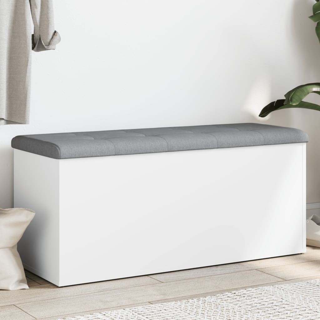 Klupa za odlaganje bijela 102x42x45 cm inženjerski drvo