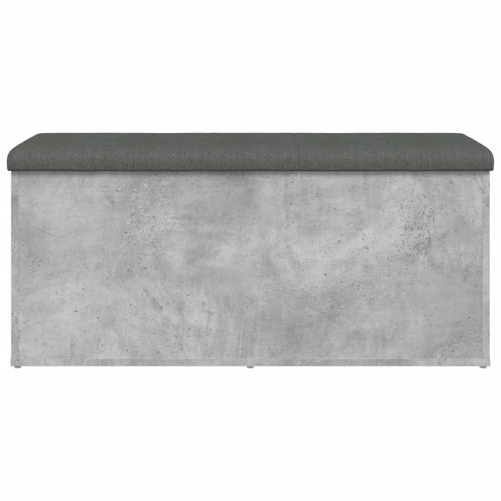 Klupa za pohranu boja betona 102 x 42 x 45 cm konstruirano drvo