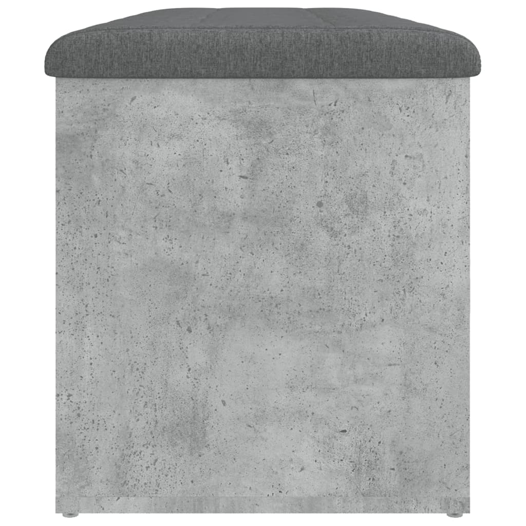 Klupa za pohranu boja betona 102 x 42 x 45 cm konstruirano drvo