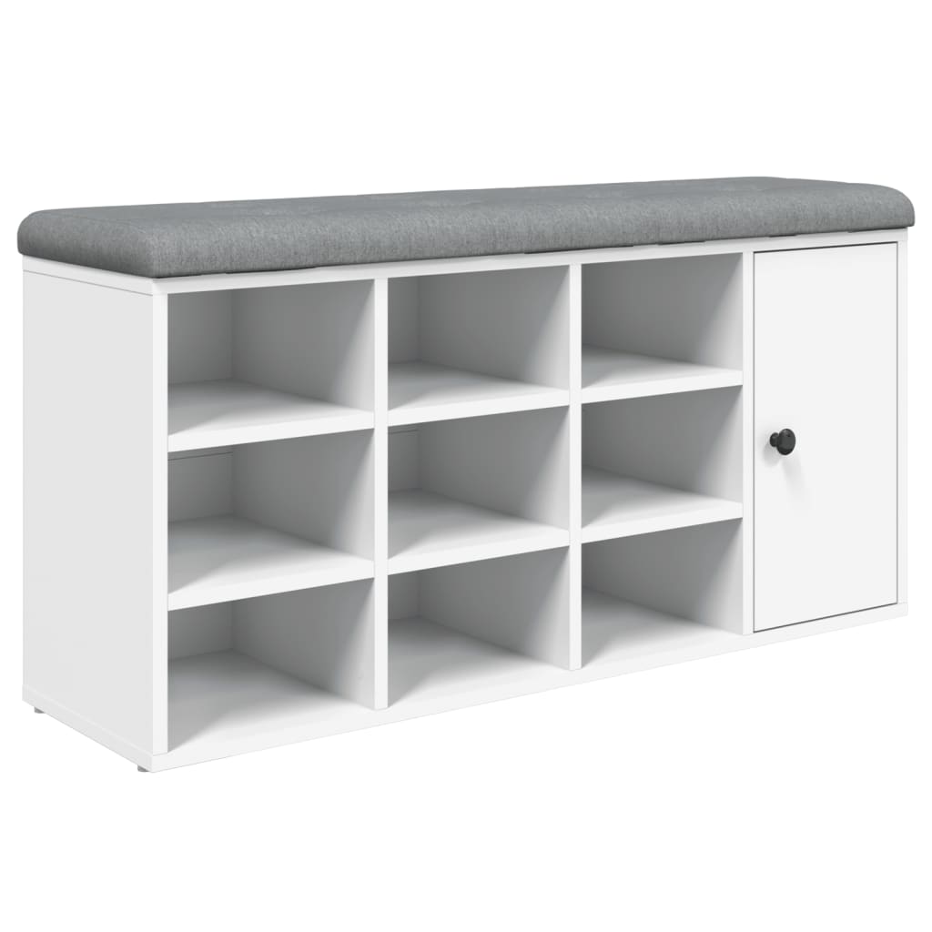 Klupa za cipele bijela 102 x 32 x 50 cm od konstruiranog drva