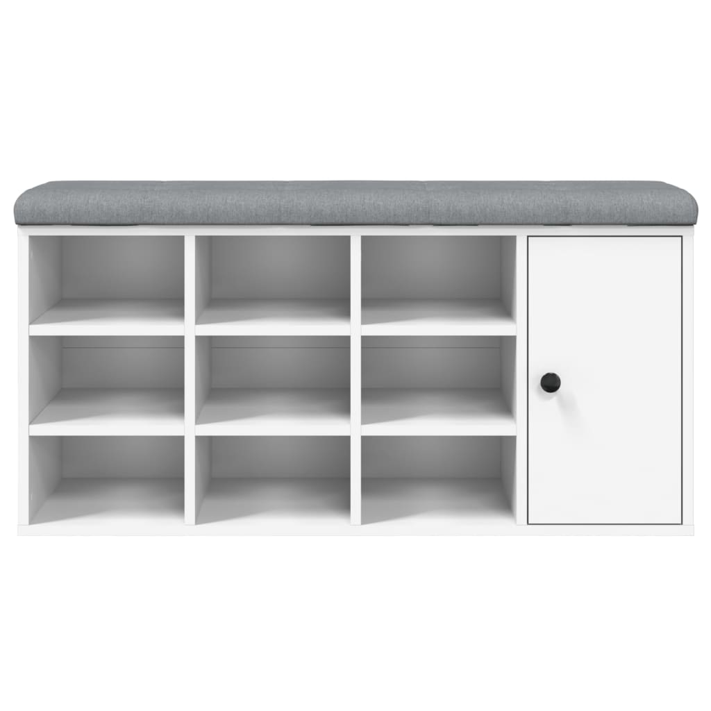 Klupa za cipele bijela 102 x 32 x 50 cm od konstruiranog drva