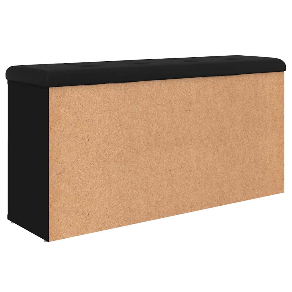 Klupa za cipele crna 102 x 32 x 50 cm od konstruiranog drva