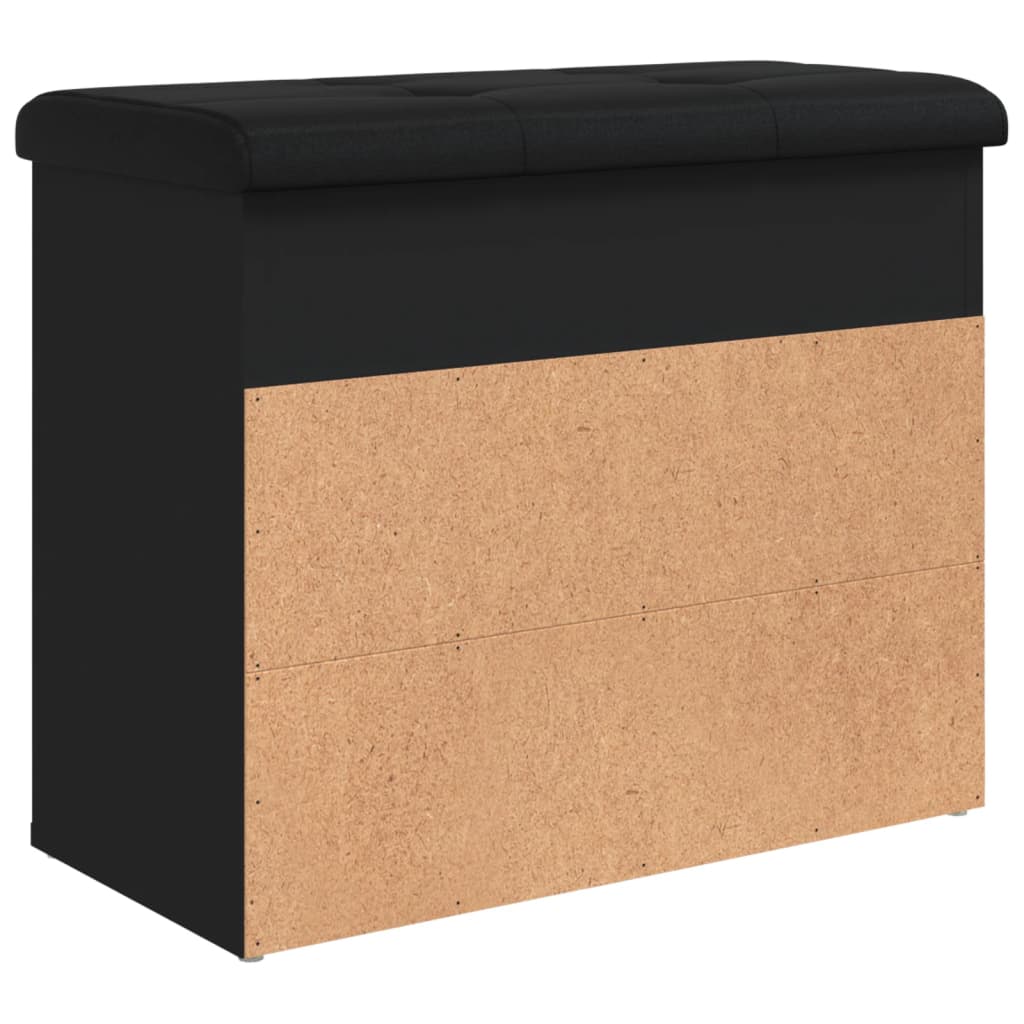 Klupa za cipele crna 62x32x50 cm od konstruiranog drva