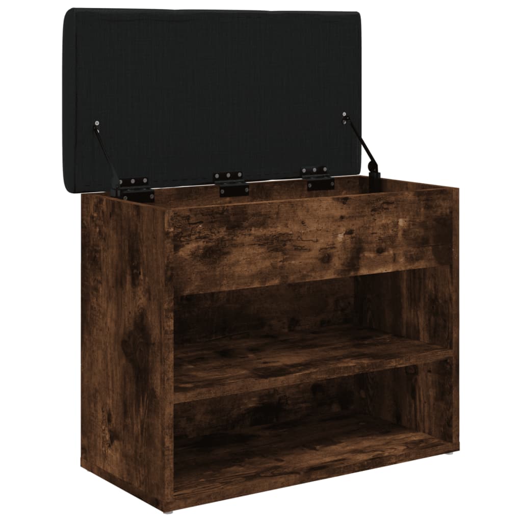 Klupa za cipele boja dimljenog hrasta 62x32x50 cm drvena