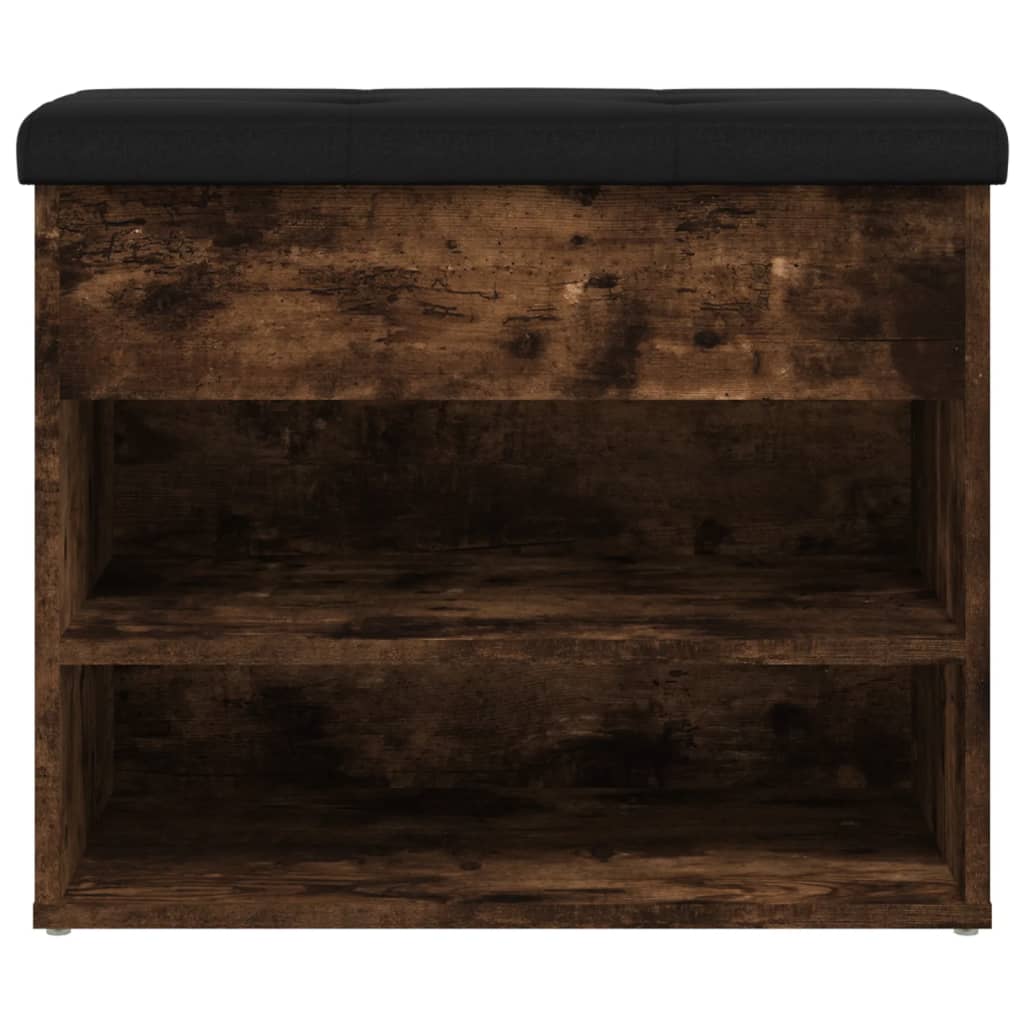 Klupa za cipele boja dimljenog hrasta 62x32x50 cm drvena
