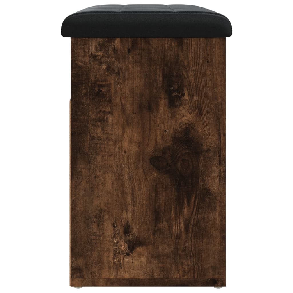 Klupa za cipele boja dimljenog hrasta 62x32x50 cm drvena