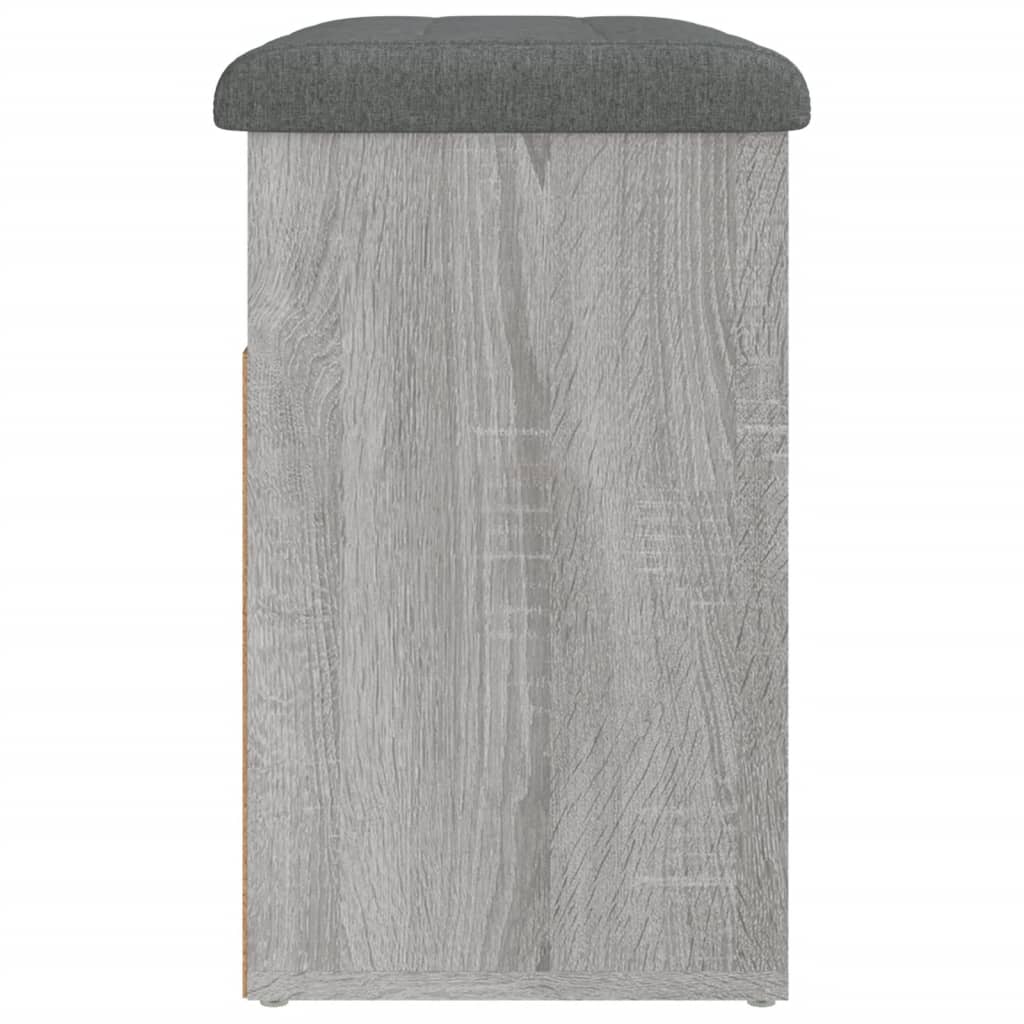 Klupa za cipele siva boja hrasta 62x32x50 cm konstruirano drvo