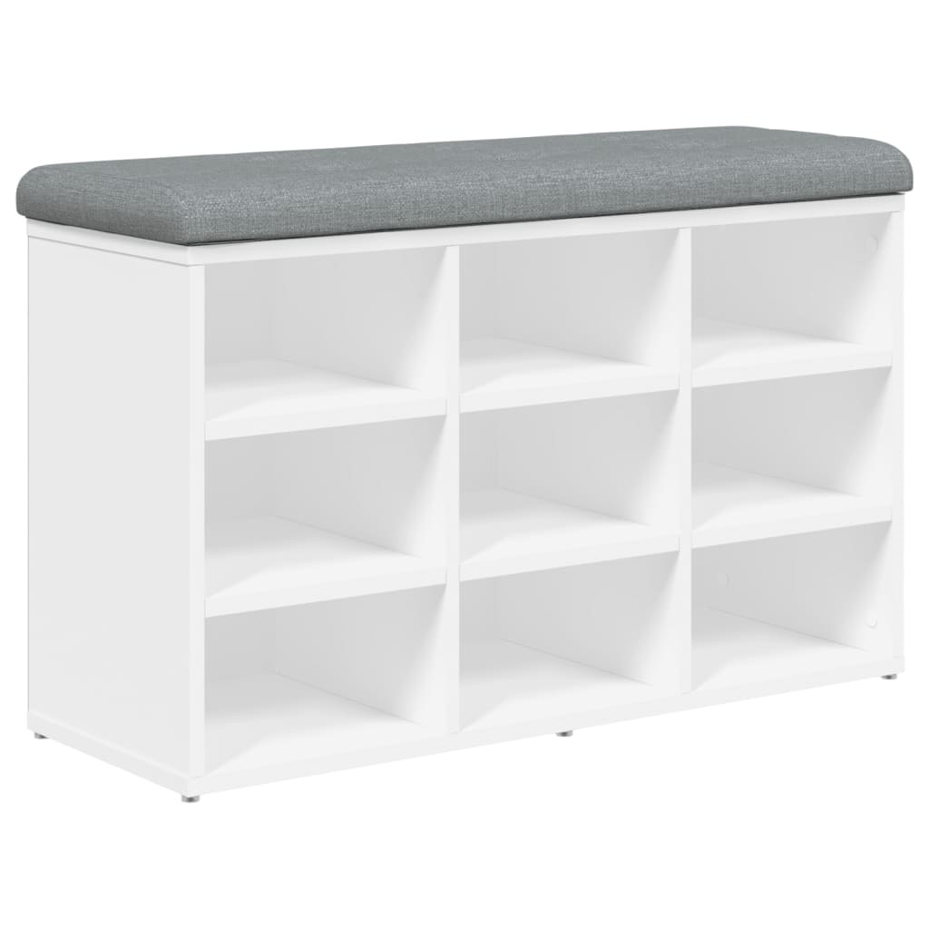 Klupa za cipele bijela 82x32x50 cm inženjerski drvo